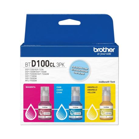 Tripack Tintas Brother BTD100CL3PK (Color) Original